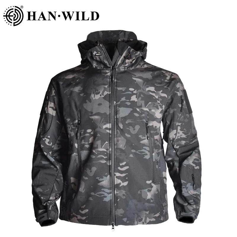 

Men Hiking Fleece Jacket Combat Thermal Coats Tactical Softshell Windbreaker Waterproof Army Softair Jackets Camping Clothes