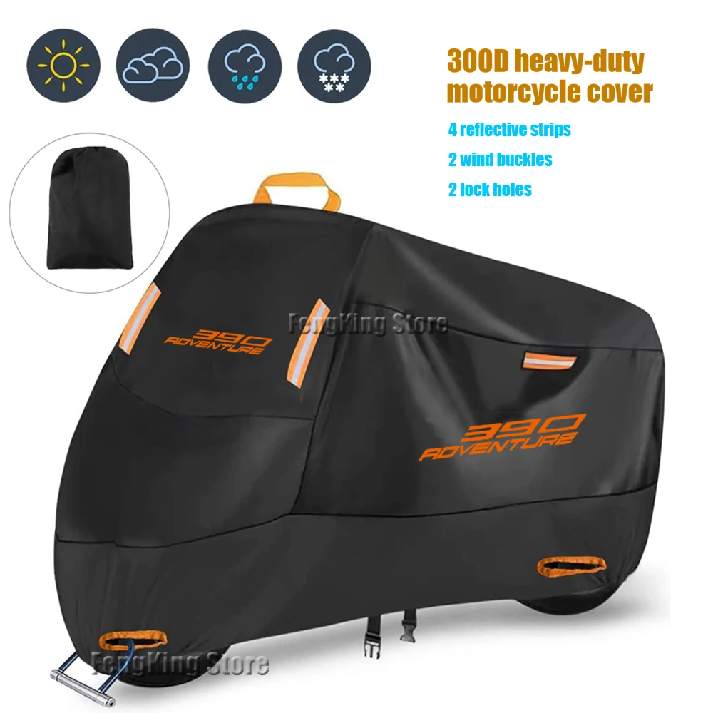 

For 390 ADVENTURE 390 ADV 390 ADV 390 Motorcycle Cover UV Protection Dustproof Snowproof Motorcycle Waterproof Cover