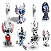 2025 Hot Sale Disney Charm Beads - Lilo & Stitch Angel DIY Jewelry, European Standard Fit for Women’s Bracelets