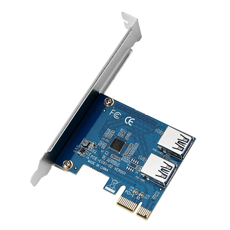 

PCIE 1-2 плата расширения PCIE на 2 порта USB3.0 6 ГБ/S, графическая плата расширения для майнеров биткоинов