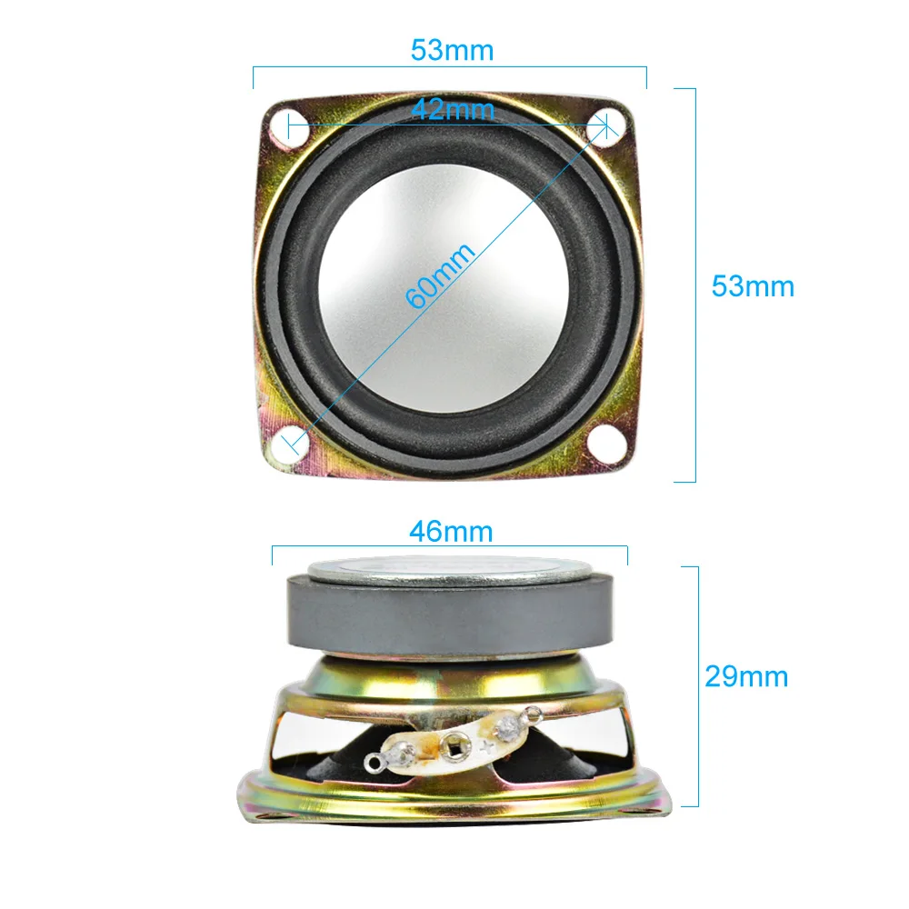 AIYIMA 2Pcs 2" Inch 4 Ohm 3W Full Range Speaker Mini Portable Audio Speaker Stereo Woofer Loudspeaker Box Diy Accessories 5