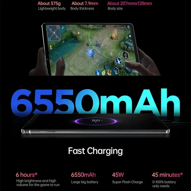 Android Tablet Global Firmware Lenovo LEGION Y700 Snapdragon 870 Esports 8.8inch 6550mAh 45W Charging 2560*1600