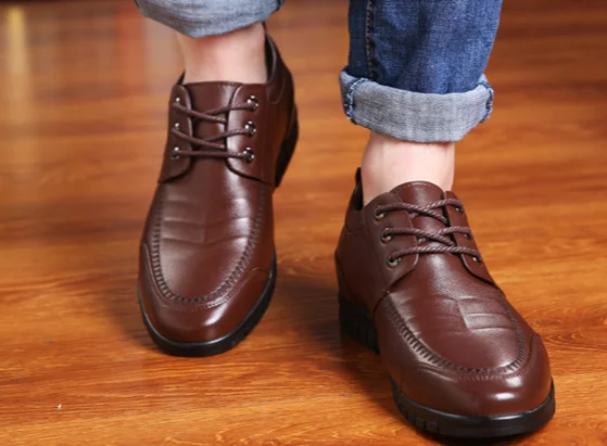 Chaussures de mariage décontractées en daim Derby à bout carré pour hommes_voghion.com
