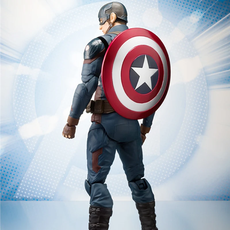 

2024 Marvel Avengers Movie Captain America Interchangeable Head Character Figure Pvc Series Gift Hottoys 1/6 Scale Military