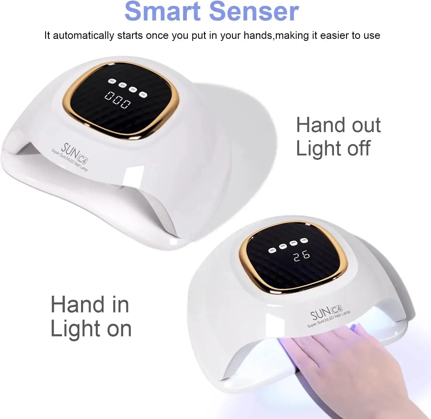 UV LED Nail Lamp 288W for Professional Nails Curing Lamps for Home Salon Led Nail Dryer for Gel Polish with Automatic Sensor 5