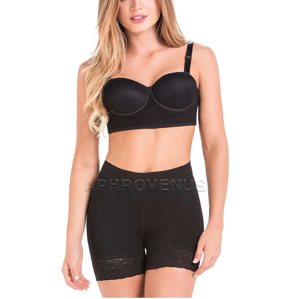 Fajas Colombianas Women's Low Waist Butt Lifting Shorts Shapewear Shorts Abdominal Control Flat Belly Slimming Underwear