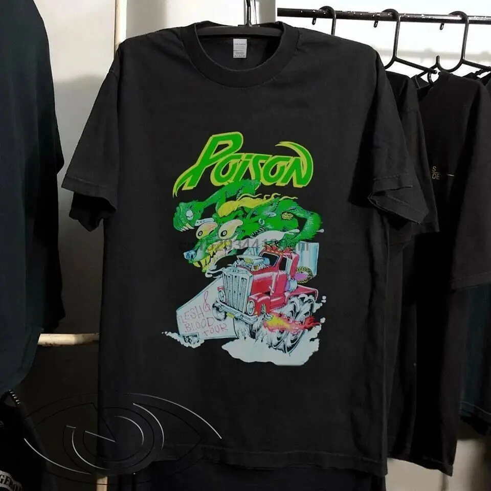 Poison - 1990 Flesh And Blood Tour Road Dogs From Hell T Shirt An23885