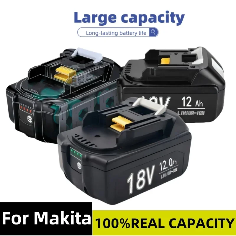 18V 12.0Ah Makita LED lithium ion replacement LXT BL1860B BL1860 BL1850 Makita rechargeable power tool battery rechargeable power tool battery