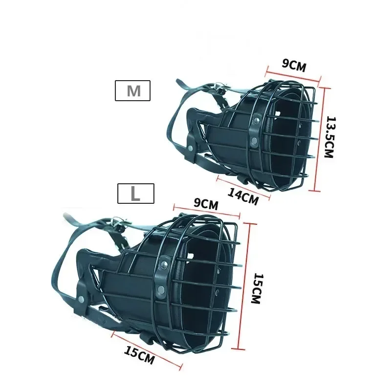 Dog Tactical Impact Metal Muzzle, Anti-Bite Pet Dog Training Mouth Cage Mask for Sniffer German Shepherd Doberman Rottweiler