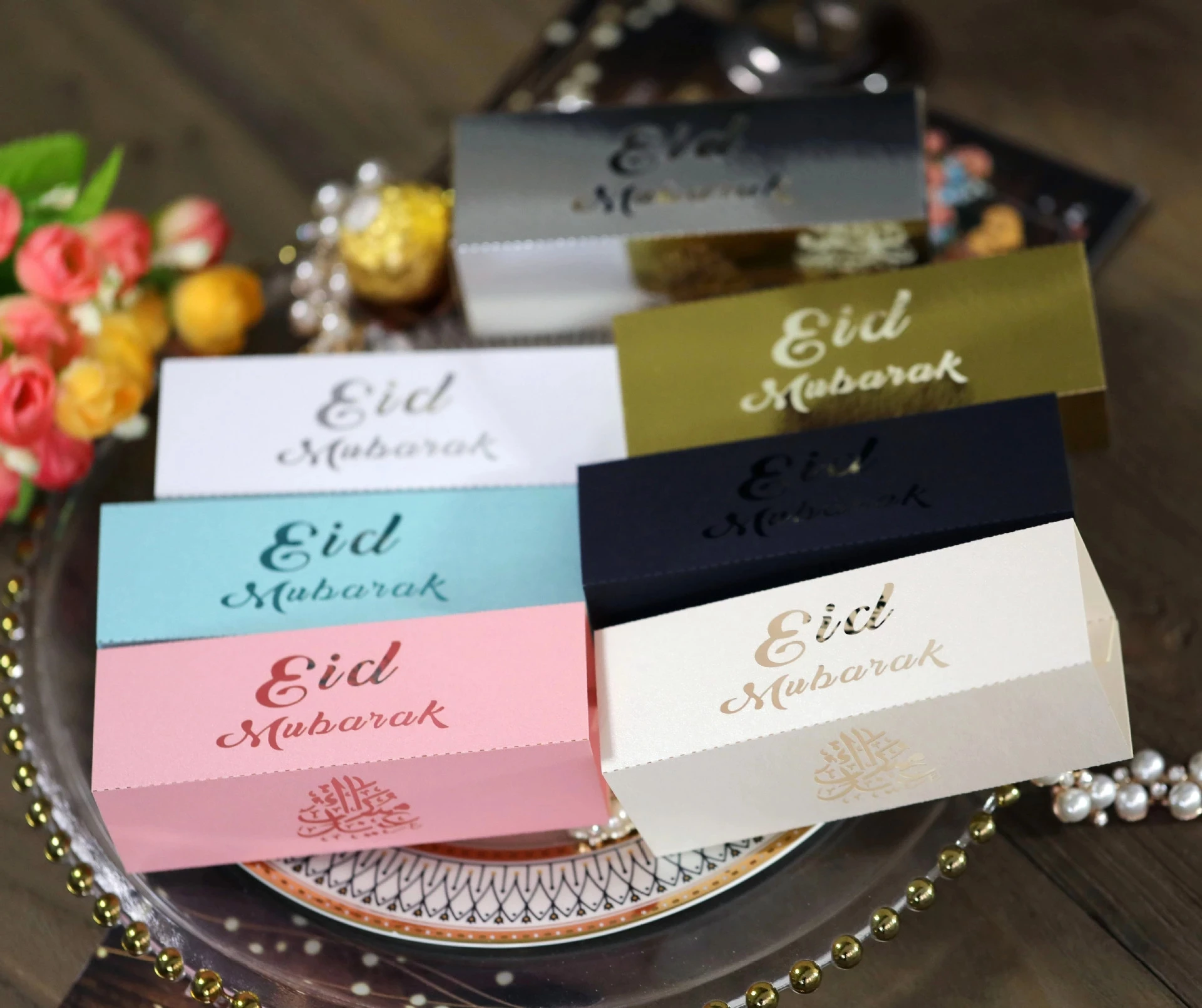 

100 шт. коробка для конфет Eid Мубарак Рамадан Карим подарочные коробки DIY исламский мусульманский фестиваль Happy Al-Fitr Eid вечерние украшения