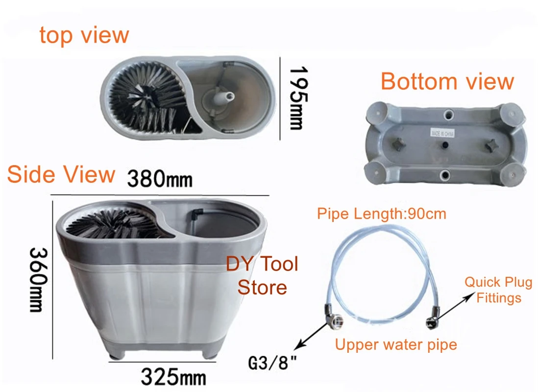 

Cup washing machine inside and outside the brush inside and outside the bar cafe hotel without electricity tap water