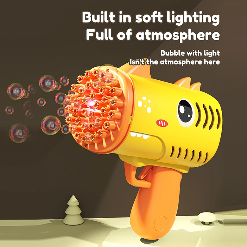 Electric Dinosaur Bubble Machine For Kids Handheld Bubble Toy_voghion.com