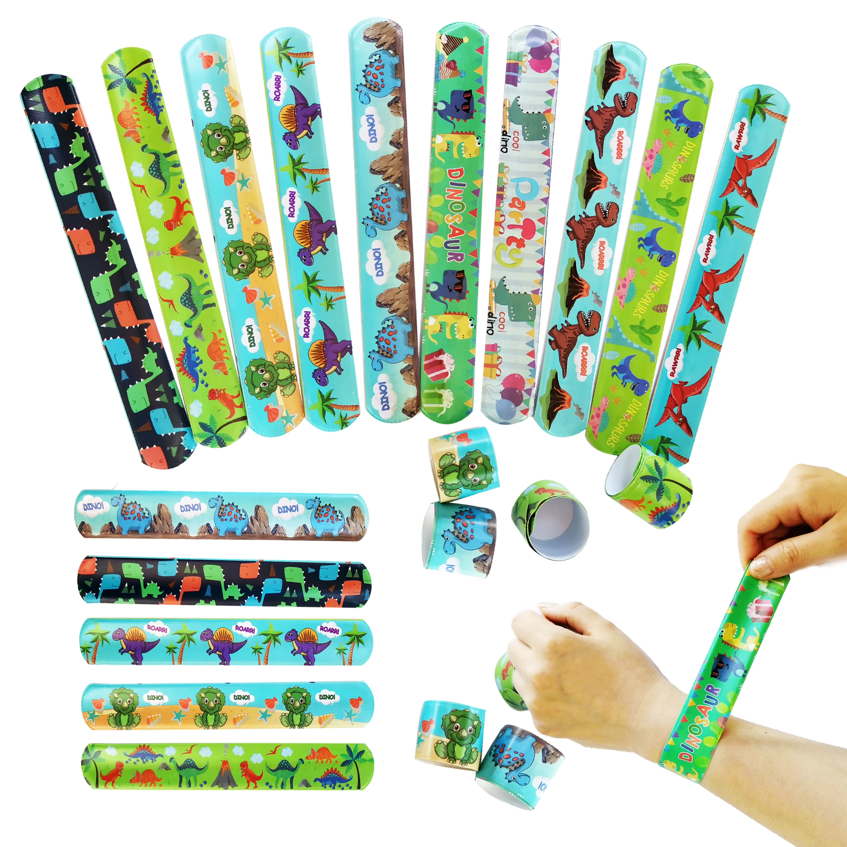thumbnail image 1 of 10 piezas de pulseras de bofetadas Lilo Stitch Mickey Mouse princesa Frozen Elsa Rey León Winnie suministros para fiestas juguetes de recuerdo para niños recompensas, 1 of 5