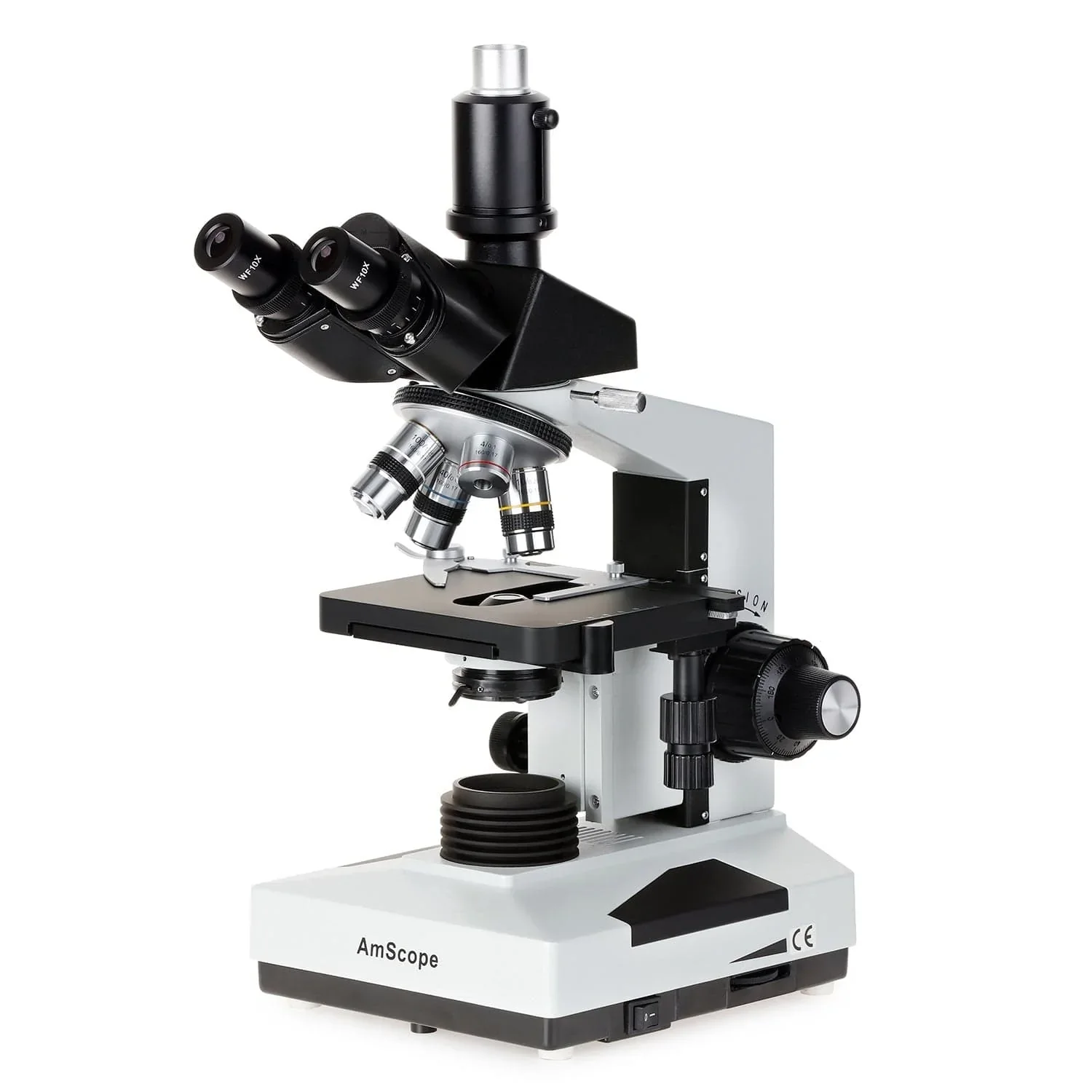 AmScope 삼안 생물 화합물 현미경, 40X-2000X