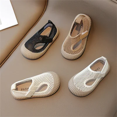 Children's net surface breathable soft sole comfortable casual sandals, boys and girls 2024 summer new casual sports sandals 4