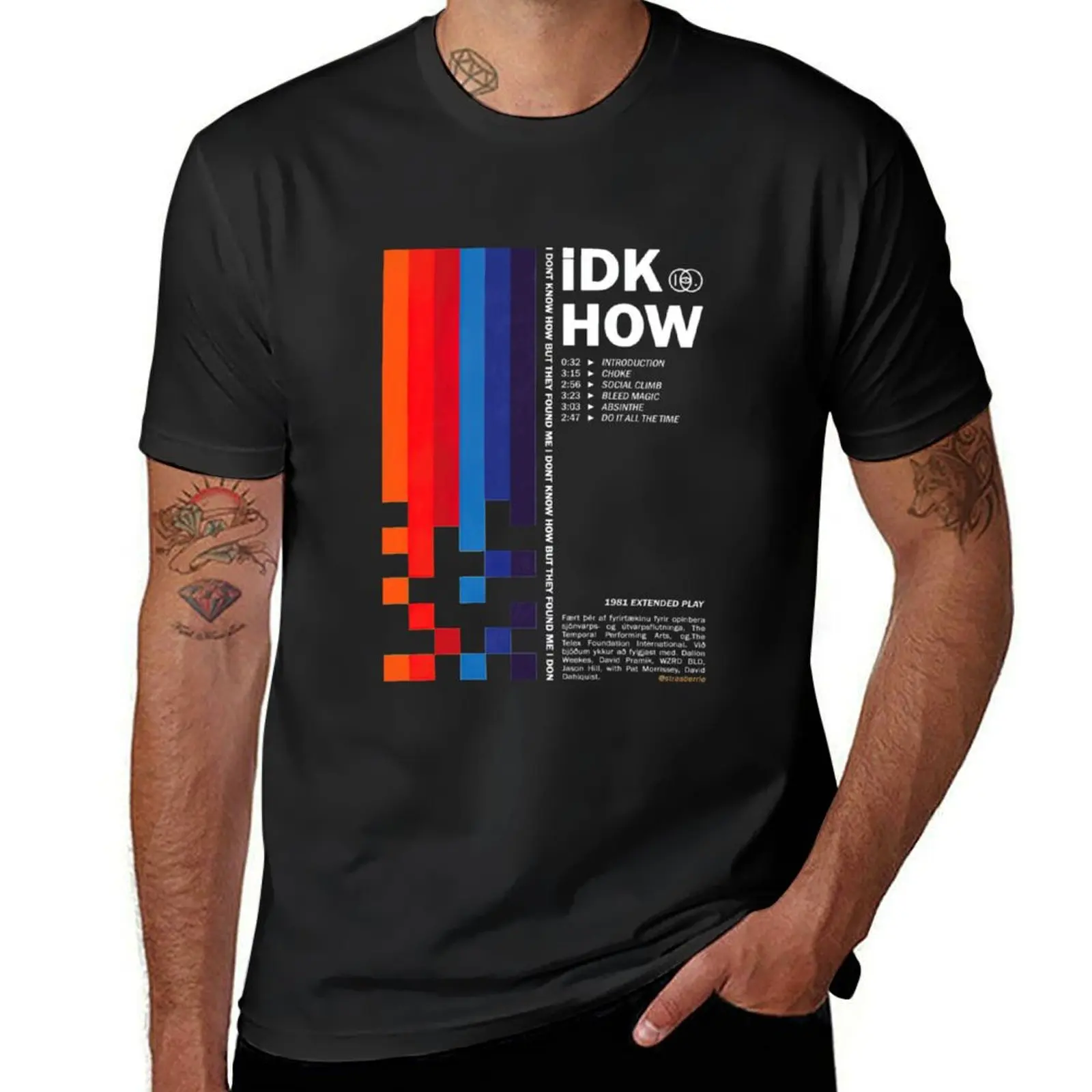 iDKHOW original colors T-Shirt funnys plain aesthetic clothes T-shirts for men cotton