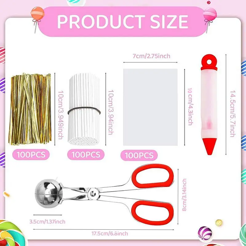 Lollipop Cake Pop Snack Bars Making Kit Funny Cake Decorating Supplies for Wedding Parties Birthday Making Candies Chocolates