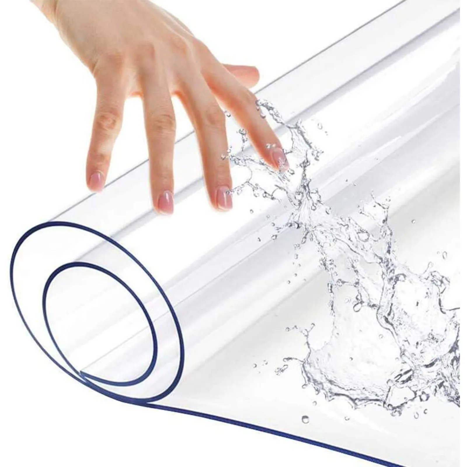 US Round 60" Dia Clear PVC Table Protector Plastic Furniture Screen Protector Circle Plastic Glass Round Tablecloth Vinyl