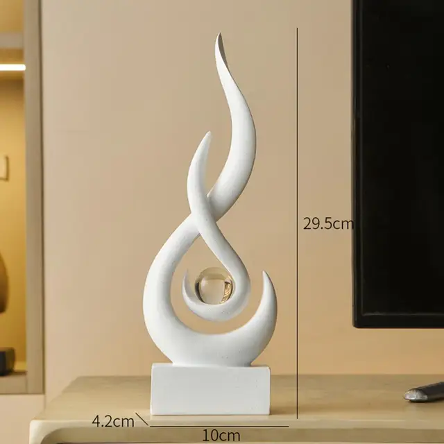 Sculpture Abstraite à Collectionner, Figurine de Bureau, Statue d'Art en Résine pour Salon, Maison, Meuble TV, Décorations de Centre de Table 6