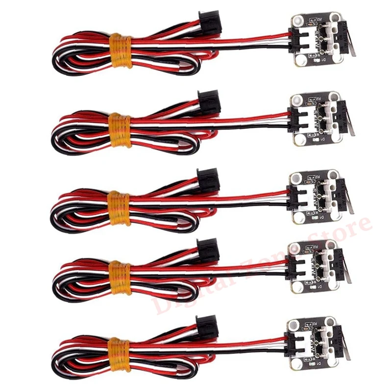 

5Pcs 3D Printer Parts Limit Switch Mechanical Switch Module Endstops with 3 Pins 39.4 inch Cable for Ramps RepRap Tevo Tornado