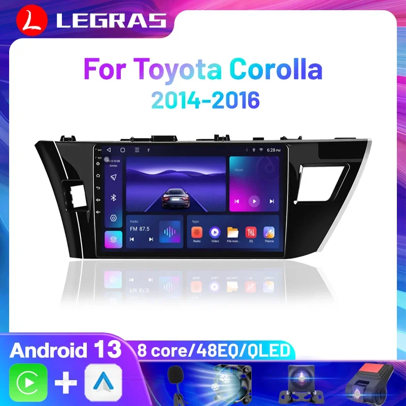 Autoradio Android Autoradio Bluetooth 2Din Android Per Toyota Corolla 2013 2014 2015 2016 Carplay Wireless Android Autostereo