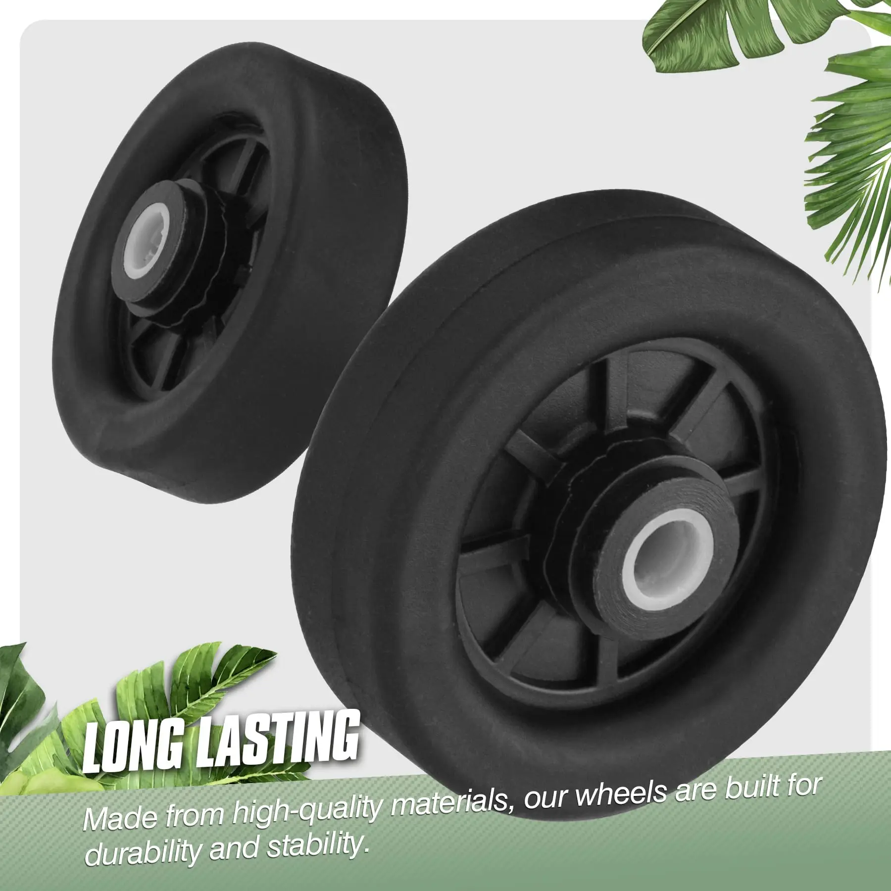 4Pcs Black Luggage Replacement Wheels Suitcase Repair Wheel Part W/H Screw Mute Travel Trolley Case Replacement 5cm Axles Caster