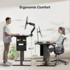 Adjustable Height, 55x24 Inch Electric Standing Desk with Storage Bag, Stand up Desk for Home Office Computer 2