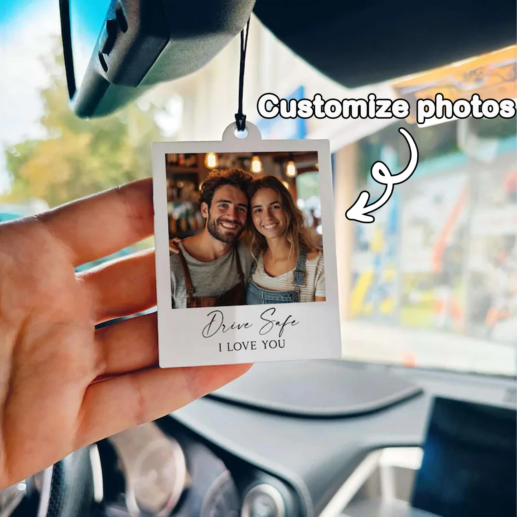 Custom Engraved Photo Car Keepsake - Personalized Gift