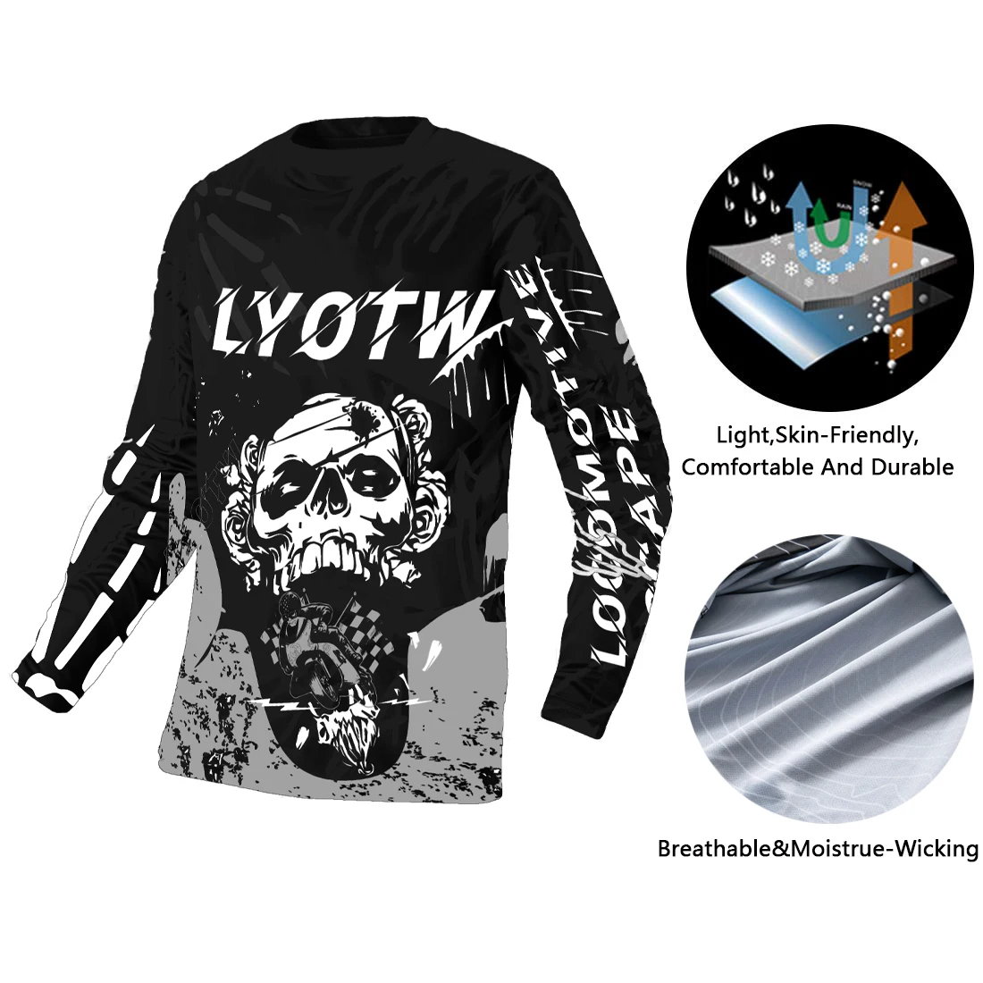 Motorcycle Jersey,Wicking Long Sleeved Summer Sweat Absorbing Motorcycle clothing Cycling Shirt For Biking Riding Sports