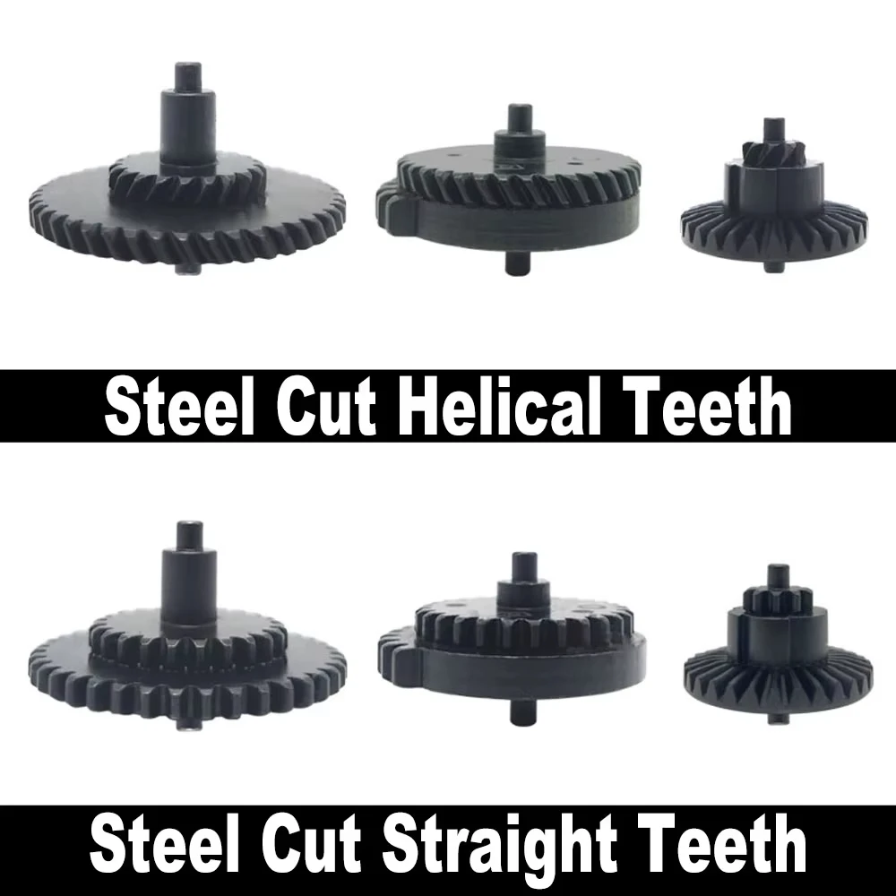 Airsoft Gearbox Set gigi taktis asli CNC perangkat roda gigi kecepatan tinggi torsi pemerkuat potongan baja untuk Ver.2 / 3 AEG EBB Gearbox