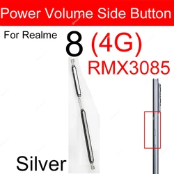 Enhanced Side Button Replacement for Realme Devices - Power/Volume Control (8 PV - Silver)
