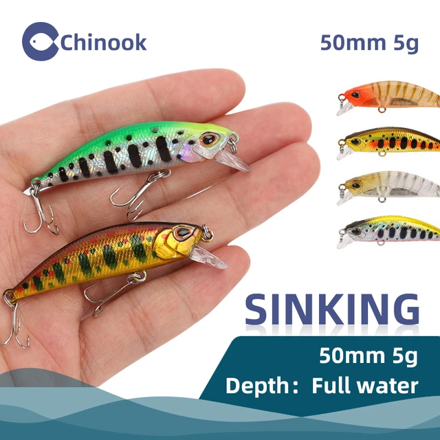 Chinooklure 55mm 5g 1pcs Sinking Minnow hardbait Fishing Lure