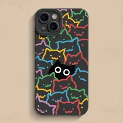 Elegant Black Cat Design Phone Case - Sleek and Stylish Protective Cover - Galaxy S26+ (1)