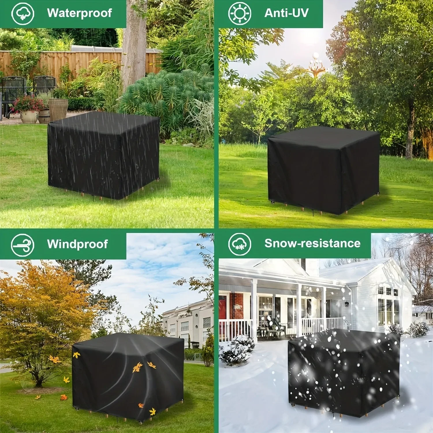Premium Rectangular Outdoor Furniture Cover for Patios, Balconies, and Gardens