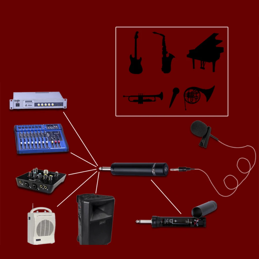 6.5mm Plug Converter Adapter Power Supply For Clip-on Microphone audio connector