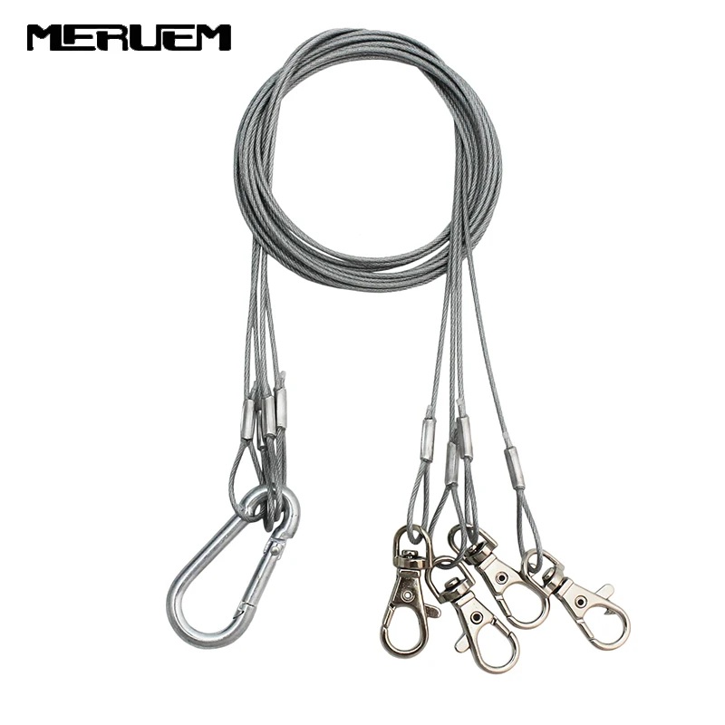 Free shipping 4 hooks/Bag  Suspension Kit Stainless Steel Hang Rope Hook Galvanized Steel Cable Hanging lights Grow light Parts
