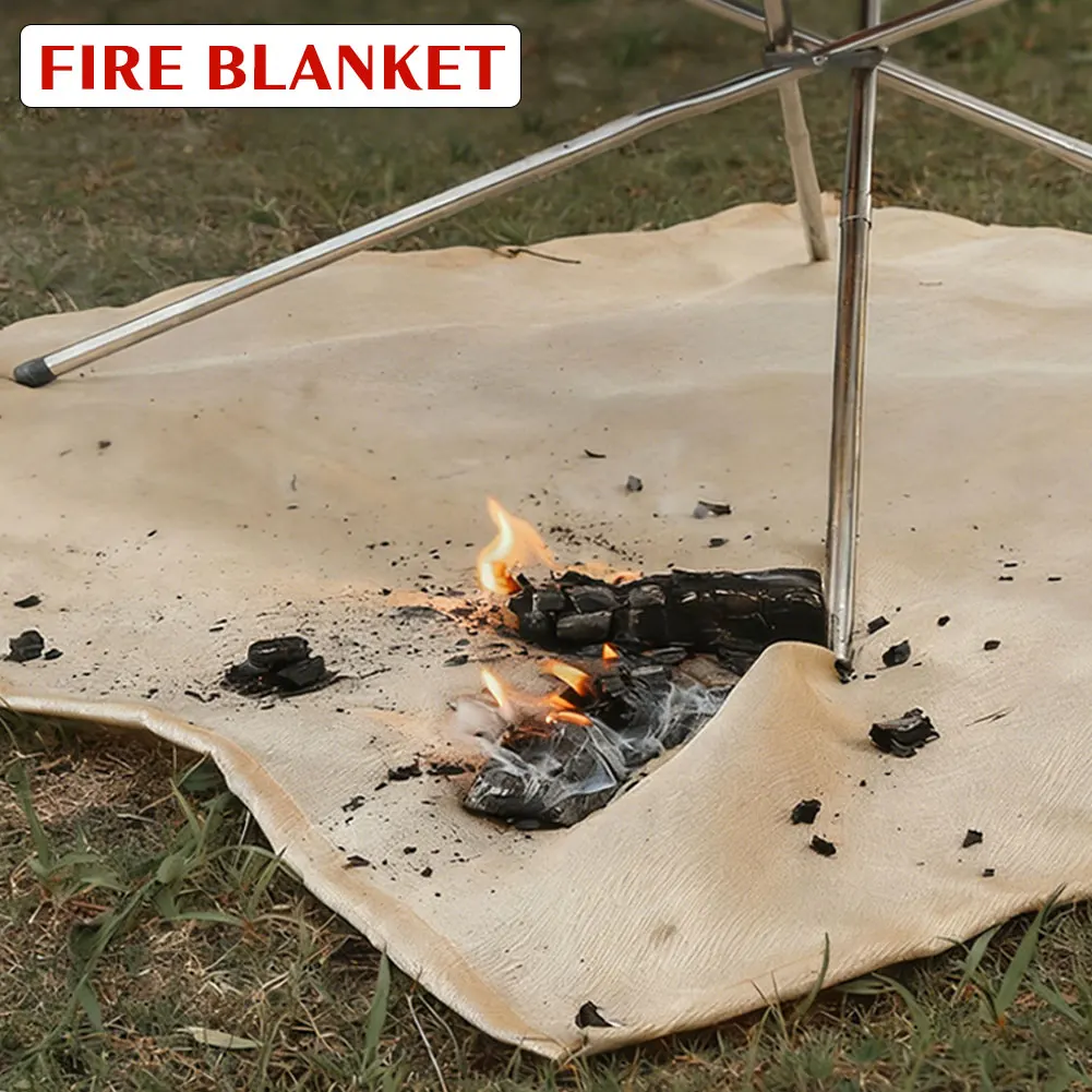 1Pc Camping Picnic Barbecue Mat High Temperature Ironing Fire Retardant Carpet Outdoor Indoor Barbecue Fire Protection Pit Mat