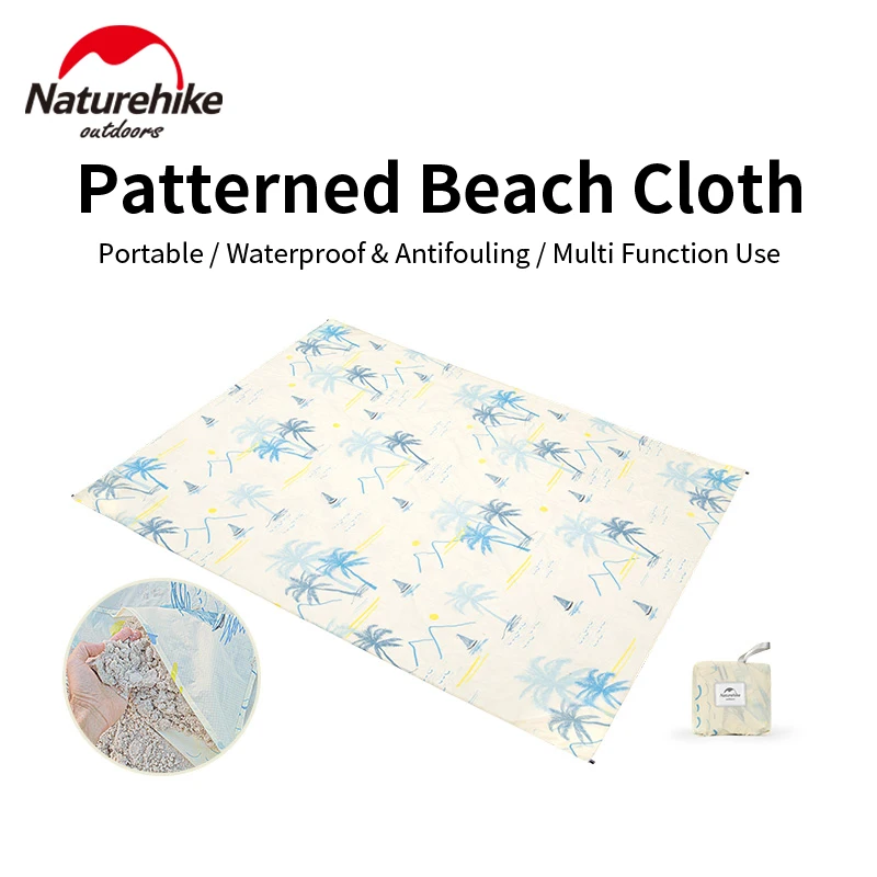 

Naturehike открытый многофункциональный пляжный тканевый 4,3 ㎡ водонепроницаемый противообрастающий 70D коврик для пикника 200 г мини сумка для хранения дорожная Рыбалка