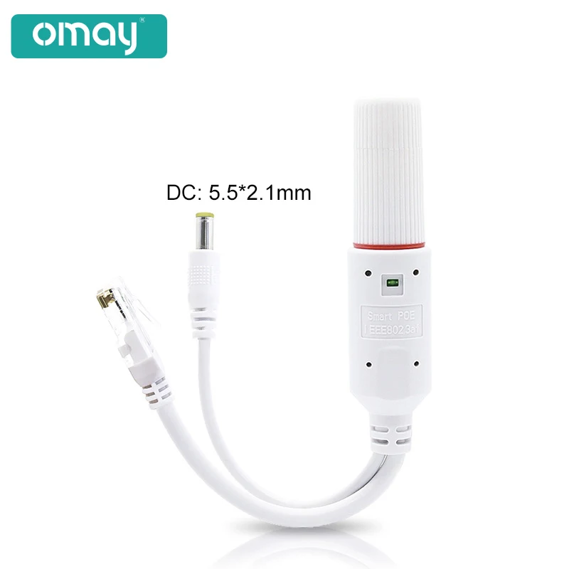 Poe Divisor 48v a 12v Poe Adaptador tipo Injetor Padrão Vídeo à Prova d Água e Adaptador de Alimentação Módulo de Alimentação do Cabo para ip Câmera Extensor - Imagem 5