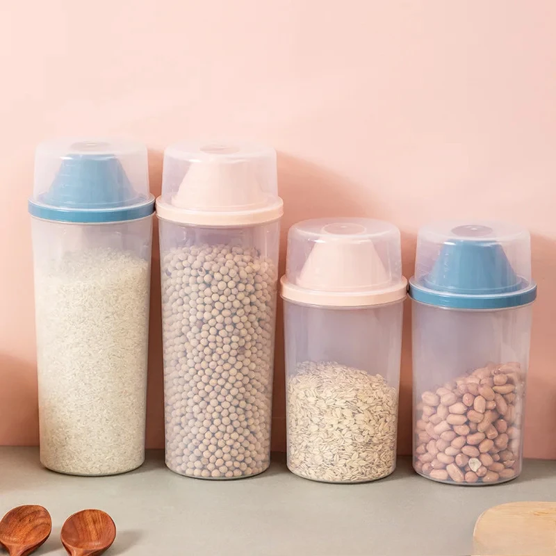 1Pc Storage Jar Sealing Canister Grain Snacks Storage Jar Multifunctional Cereal Food Storage Kitchen Supplies