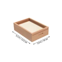 Wood Piggy 5 Inch Photo Frame Money Jar for Saving Kids Photo Frame Piggy Bank Adults Storage Bedroom Office Decor 2