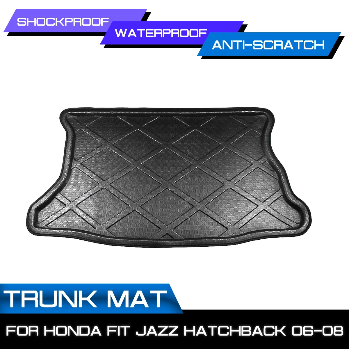 

Car Floor Mat Carpet Rear Trunk Anti-mud Cover For Honda FIT JAZZ Hatchback 2006 2007 2008