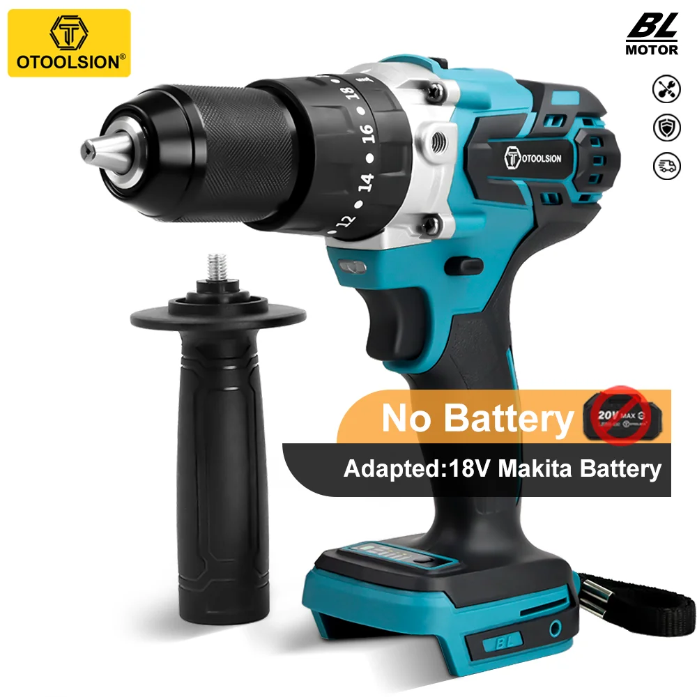 OTOOLSION Brushless Electric Drill Cordless 13MM Screwdriver Impact