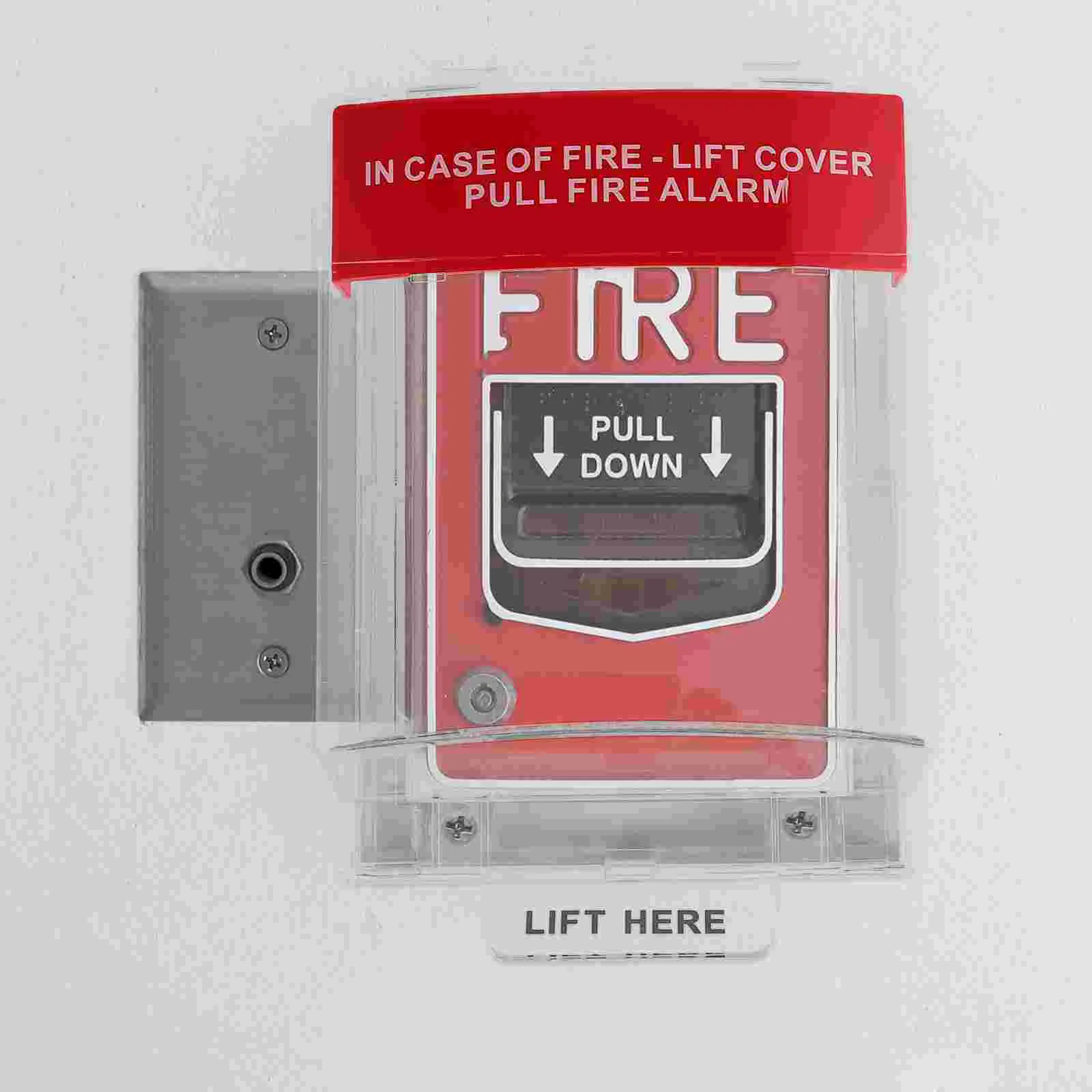 Alarm Switch Protective Cover Fire Pull Station Pit Screen Extinguisher Light Guard Lid Plastic Smoke