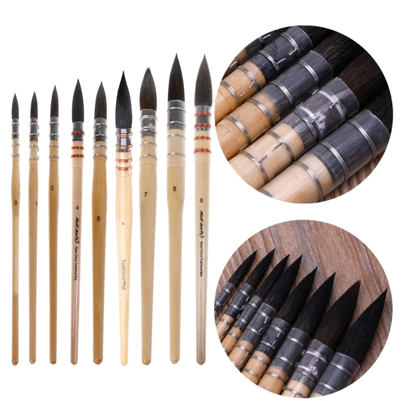 

Handmade Squirrel's Hair Artist Watercolor Paint Brush For Watercolor Art Supply Dropship