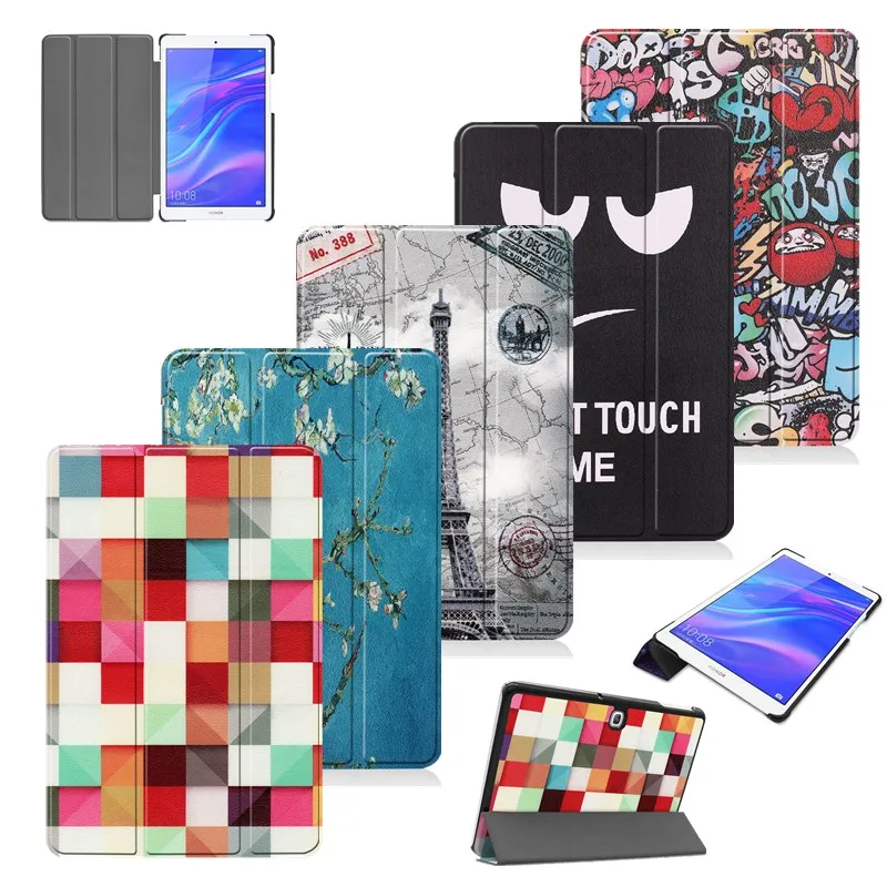 Per La Linguetta A8 2021 X200 Vernice Per Il Caso Di Samsung Galaxy Tab A8 10.5 "Sm-X200 Sm-X205 2021 Tablet Funda Ultra Sottile 3-Fold Del Basamento 