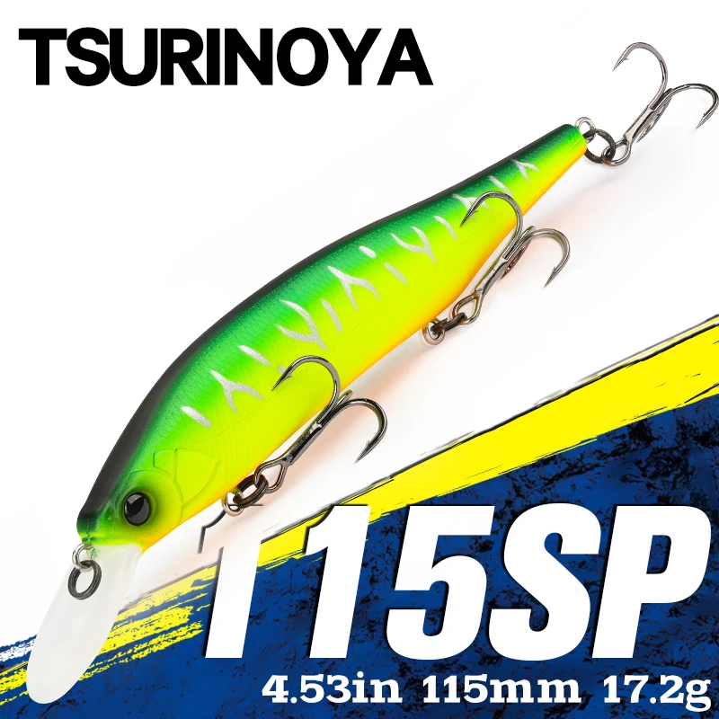 TSURINOYA 115SP подвесная искусственная жесткая приманка 115 мм 17 2 г Аврора Вольфрамовая