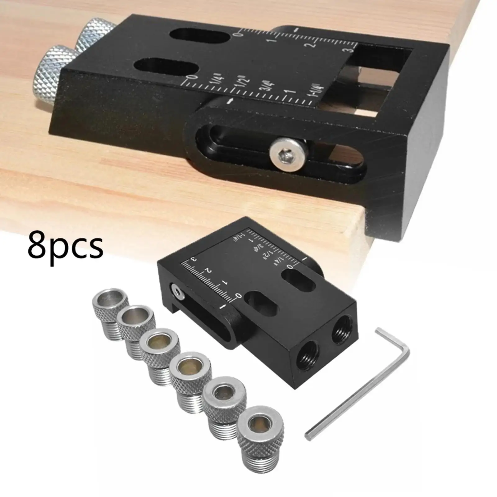 

Pocket Hole Jig 15° Woodworking Guide Oblique Drill Angle Hole Locator DIY