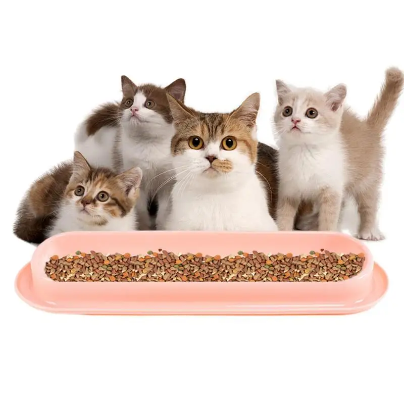 Cat Bowls Leak-proof Long Feeding Dish For Cats and Dogs 15 Degree Tilted Pet Feeder Cat Food Water Bowl Pets Feeding Supplies heart shaped pet bowl non slip colorful melamine dog feeding plate anti fall puppy feeder cat dogs drinking water feeding bowls