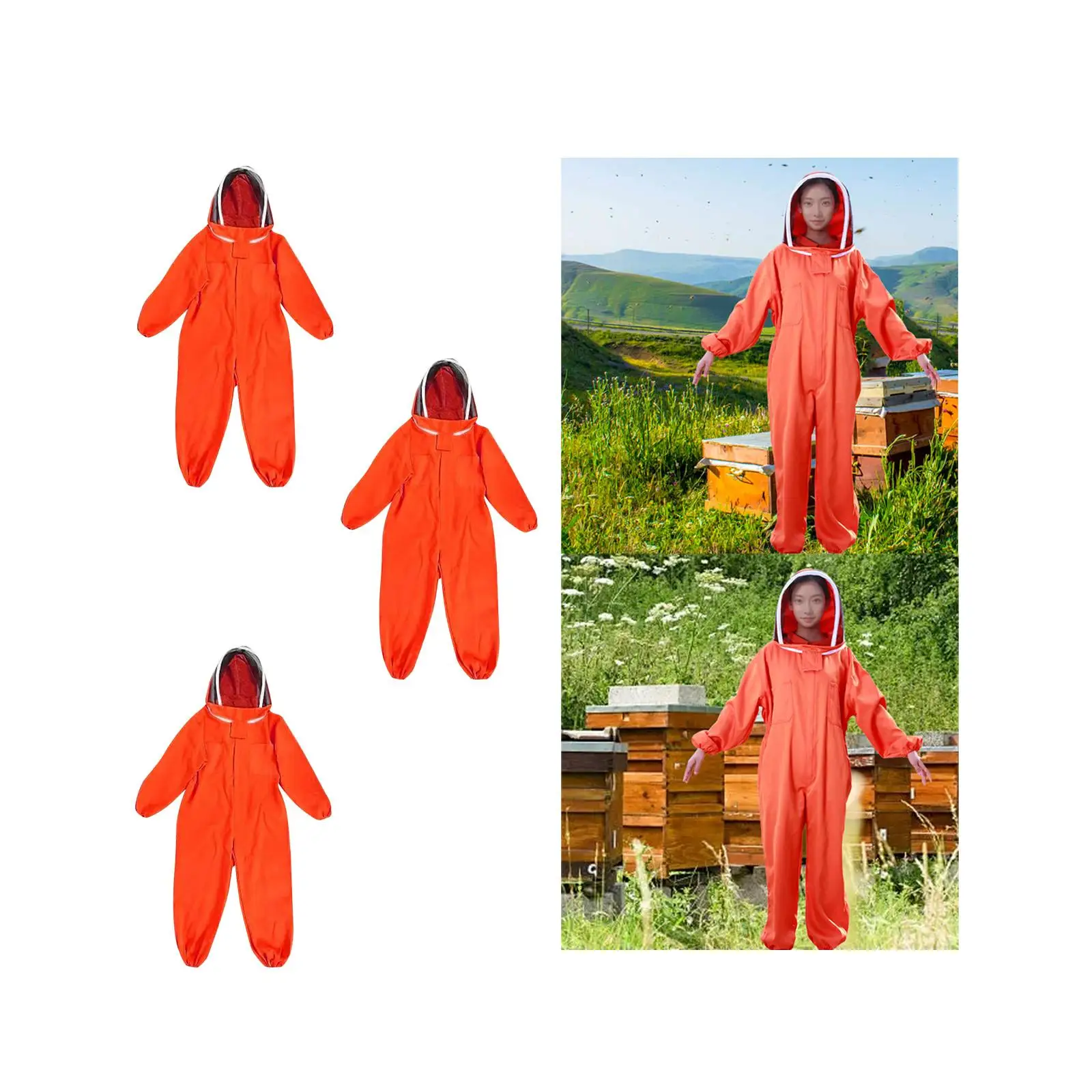 Ventilated Beekeeping Suit Long Sleeve with Fencing Veil Bee Suit